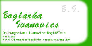 boglarka ivanovics business card